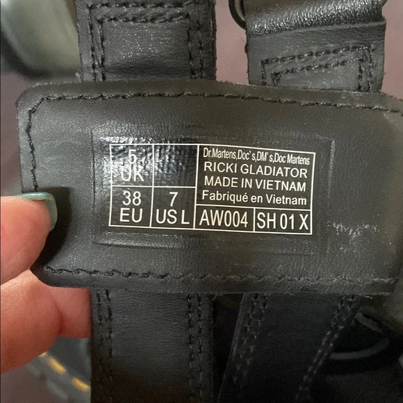 Dr. Martens Ricki Gladiator Black Platform Sandals 7 - Picture 14 of 14